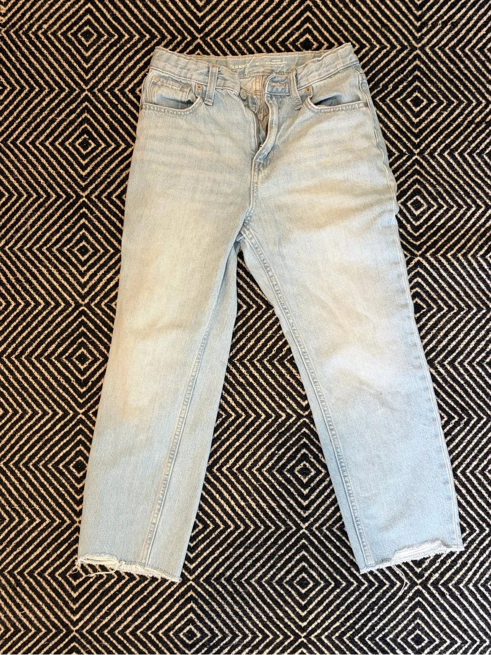 Girl’s Light Blue Slouchy Straight Jeans — 12